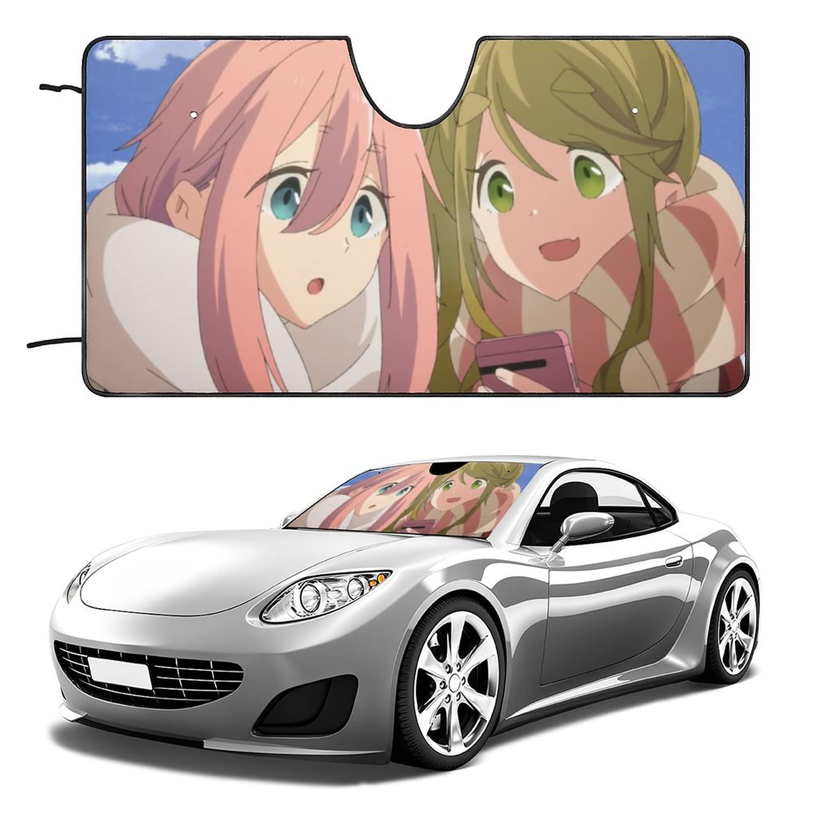 Amazon | ゆるキャン△サンシェード 車 グラス 日よけ 遮光 断熱